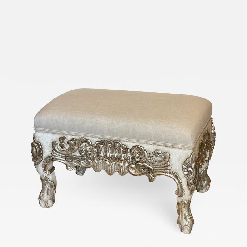 Charles Pollock 18th Century Style Charles Pollock for William Switzer Footstool Ottoman