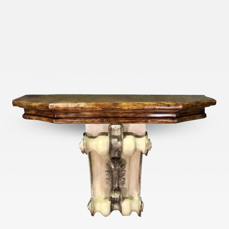 Charles Pollock Charles Pollock for William Switzer Acanthus Scroll Corbel Console Table