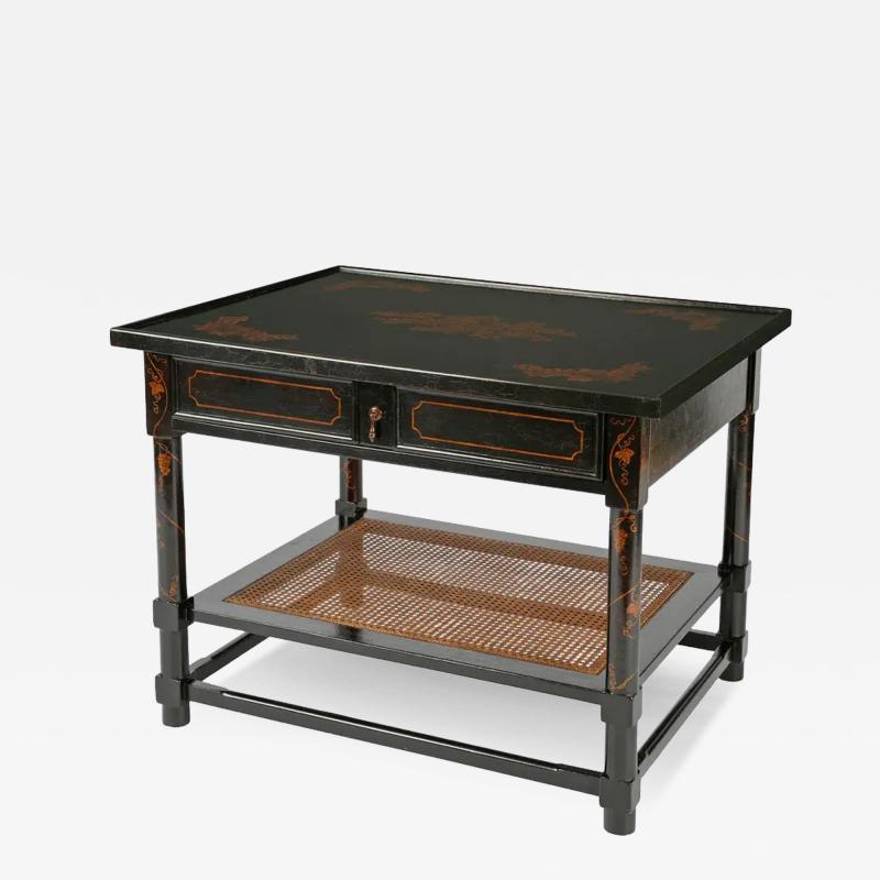 Charles Pollock Charles Pollock for William Switzer Large Ebonized French Side Table
