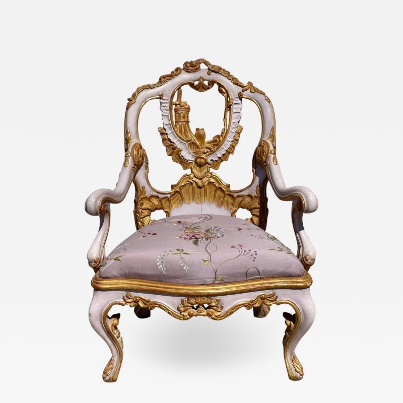 Charles Pollock Venetian Purple Palazzo Arm Chair by Charles Pollock for William Switzer