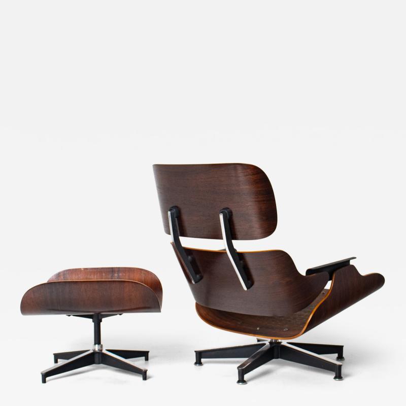 Charles Ray Eames 1st Generation Eames Lounge Chair and Ottoman with Bootglides Avalible