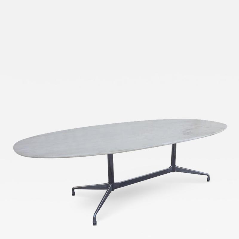 Charles Ray Eames 8FT Eames for Herman Miller Executive Series Marble Top Chrome Base Table