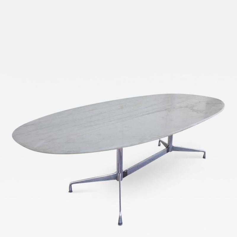 Charles Ray Eames 8FT Eames for Herman Miller Executive Series Marble Top Chrome Base Table