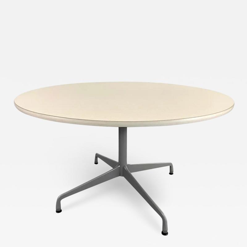 Charles Ray Eames Charles and Ray Eames MCM Round Dining or Conference Table for Herman Miller