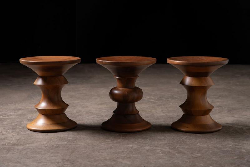 Charles & Ray Eames - Charles and Ray Eames Time Life Stools in Walnut ...