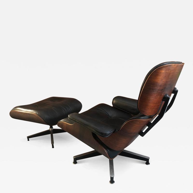 Charles Ray Eames Magnificent Rare Brazilian Rosewood Eames Lounge Chair and Ottoman Mid Century