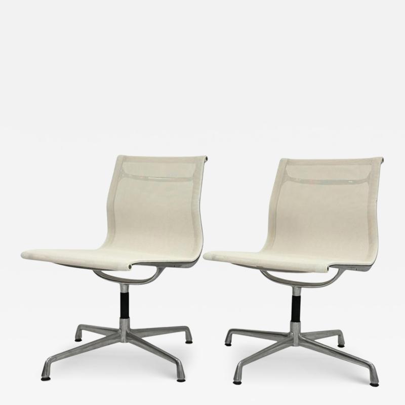 Charles Ray Eames Pair Eames Aluminum Group Swivel Chairs for Herman Miller Vitra Italy