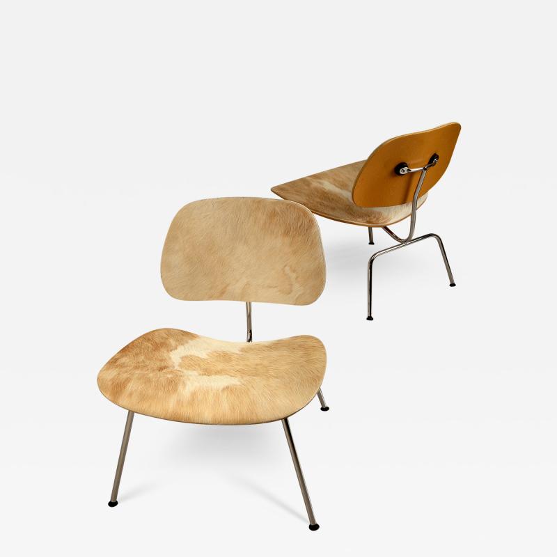 Charles Ray Eames Pair of Eames LCM Chairs in Calf s Skin for Vitra 