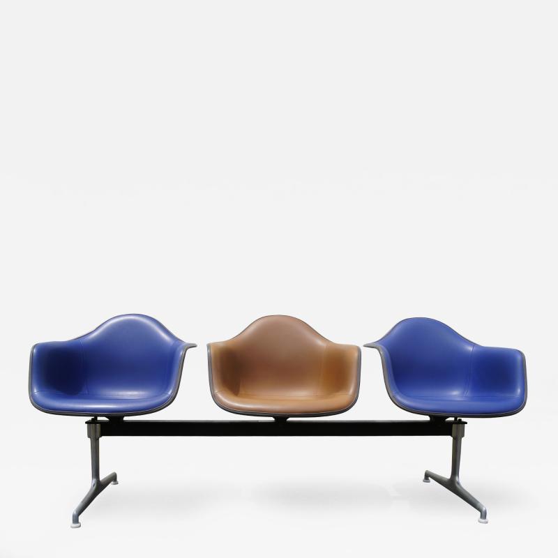 Charles Ray Eames Tandem Three Shell Seating by Charles and Ray Eames for Herman Miller