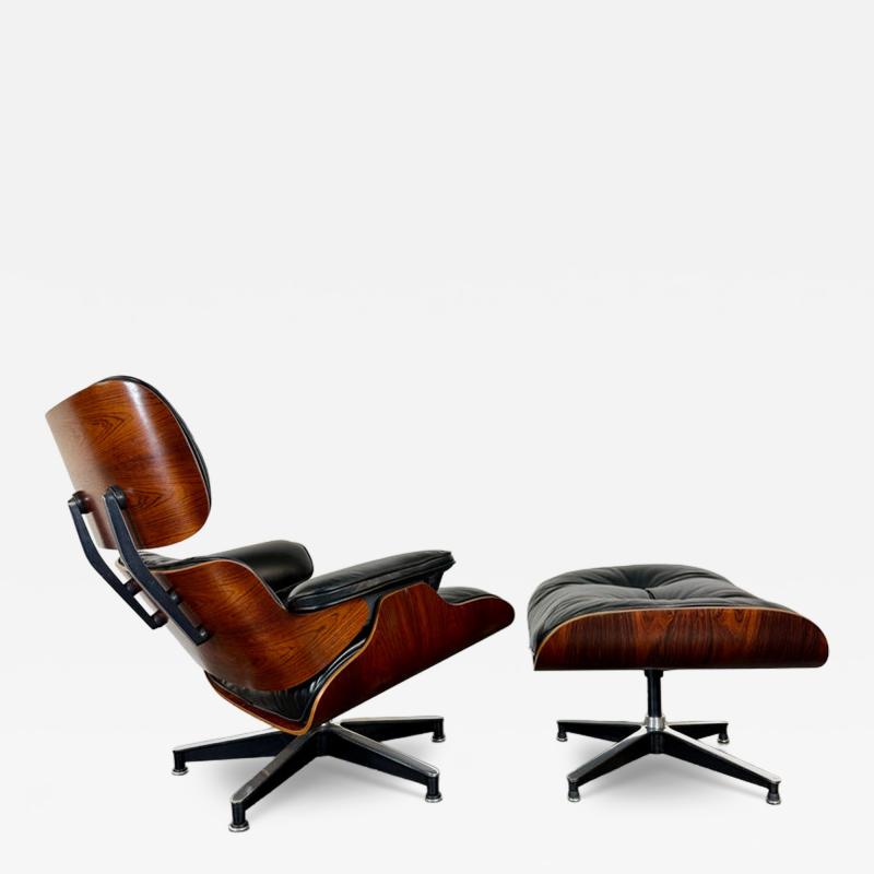 Charles Ray Eames Vintage 1st Generation Eames Lounge Chair Ottoman in Brazilian Rosewood