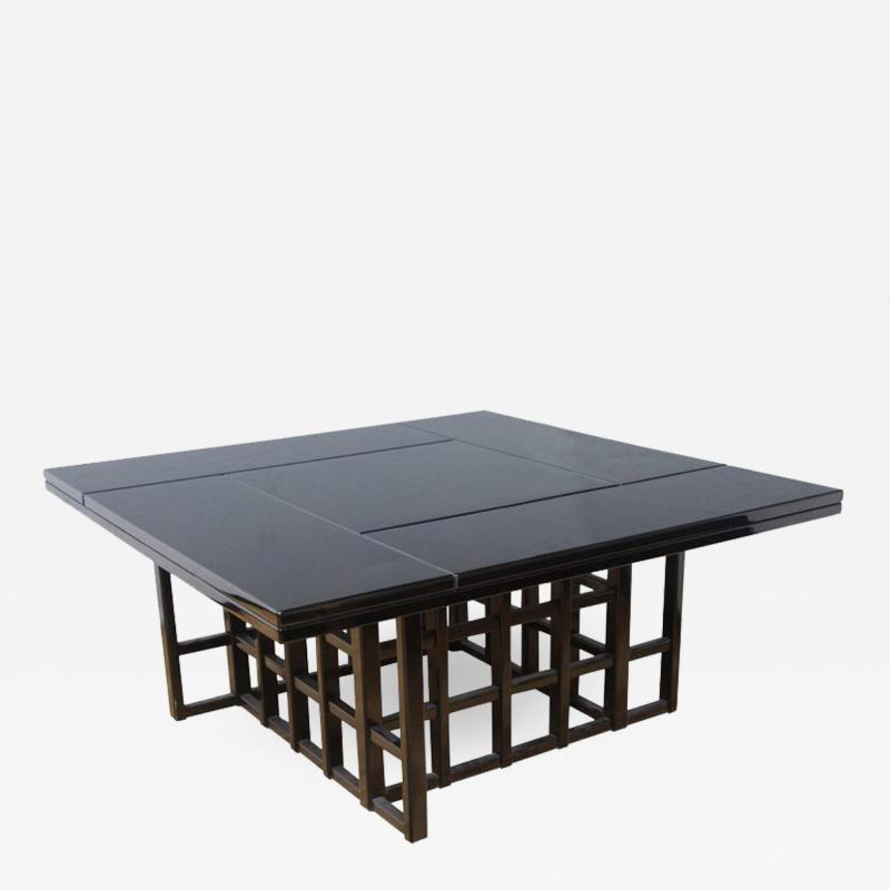 Charles Rennie Mackintosh Charles Rennie Mackintosh Style Black Lacquer Coffee Table