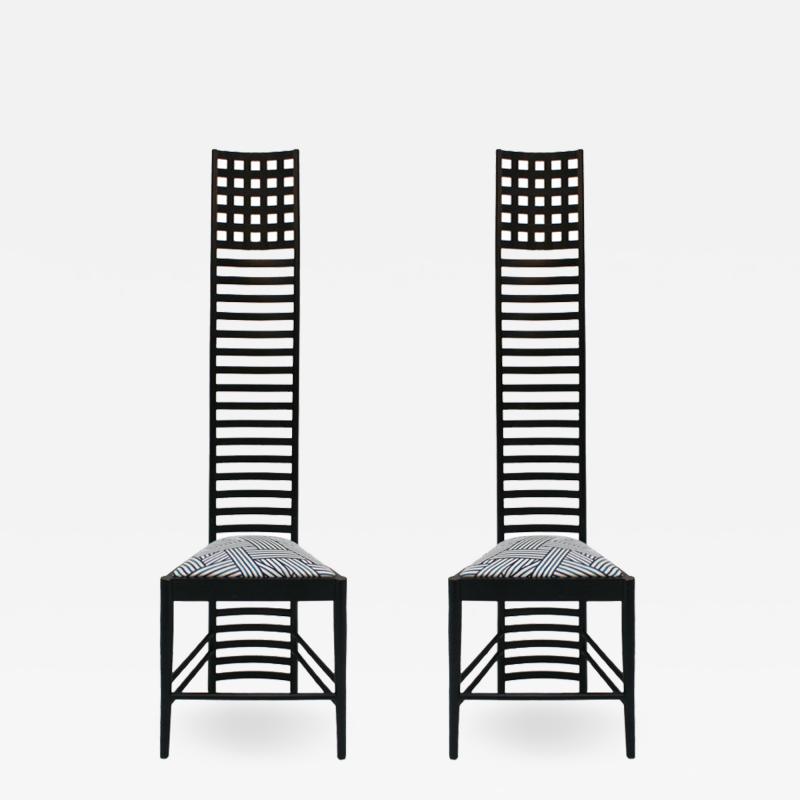 Charles Rennie Mackintosh Pair of 292 Hill House 1 Chairs Designed by Mackintosh