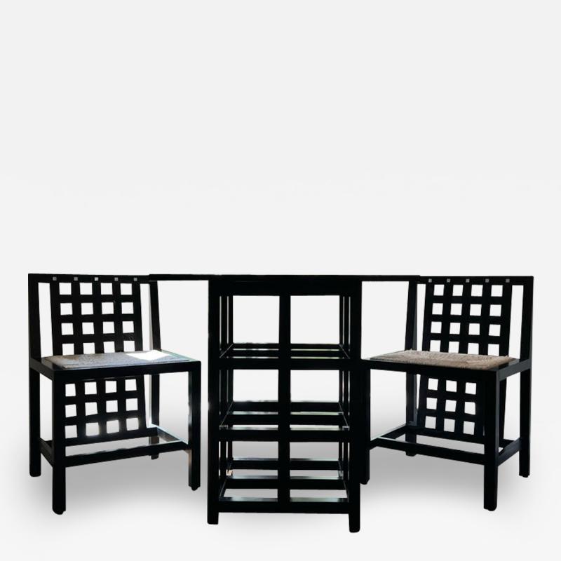 Charles Rennie Mackintosh Set of Charles Rennie Mackintosh for Cassina DS 2 Table and Candida DS3 Chairs