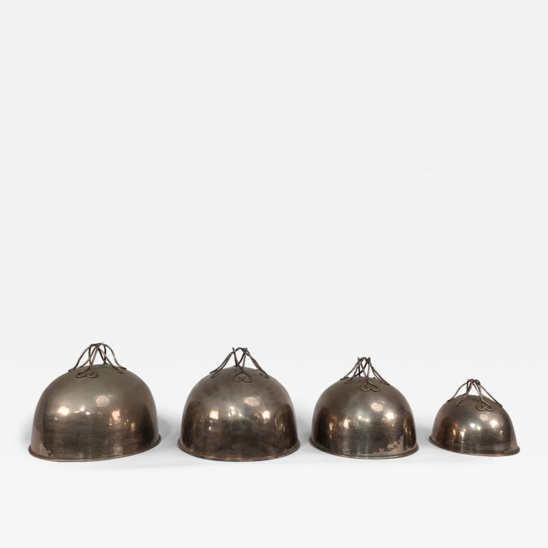 Charles Robert Ashbee CR Ashbee Guild of Handicrafts Set of Four Silver Plated Meat Covers One Other