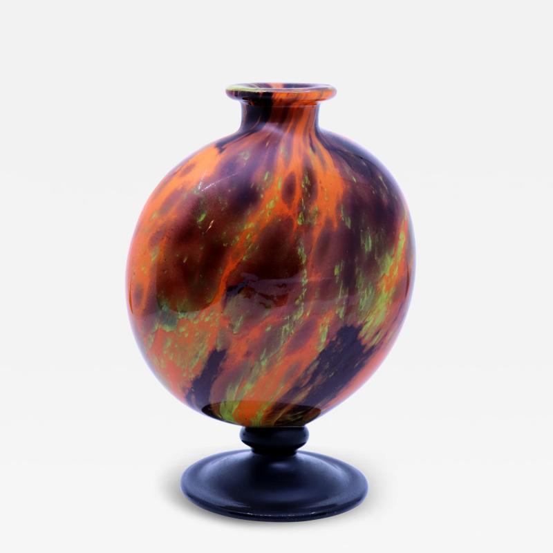 Charles Schneider Art Deco Round Vase by Charles Schneider