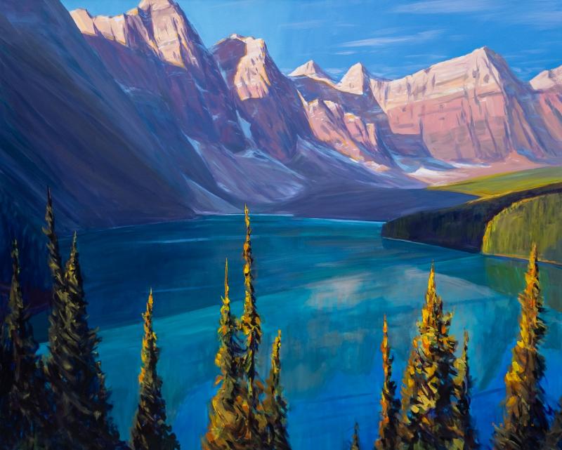 Charlie Easton Morning Light at Moraine Lake