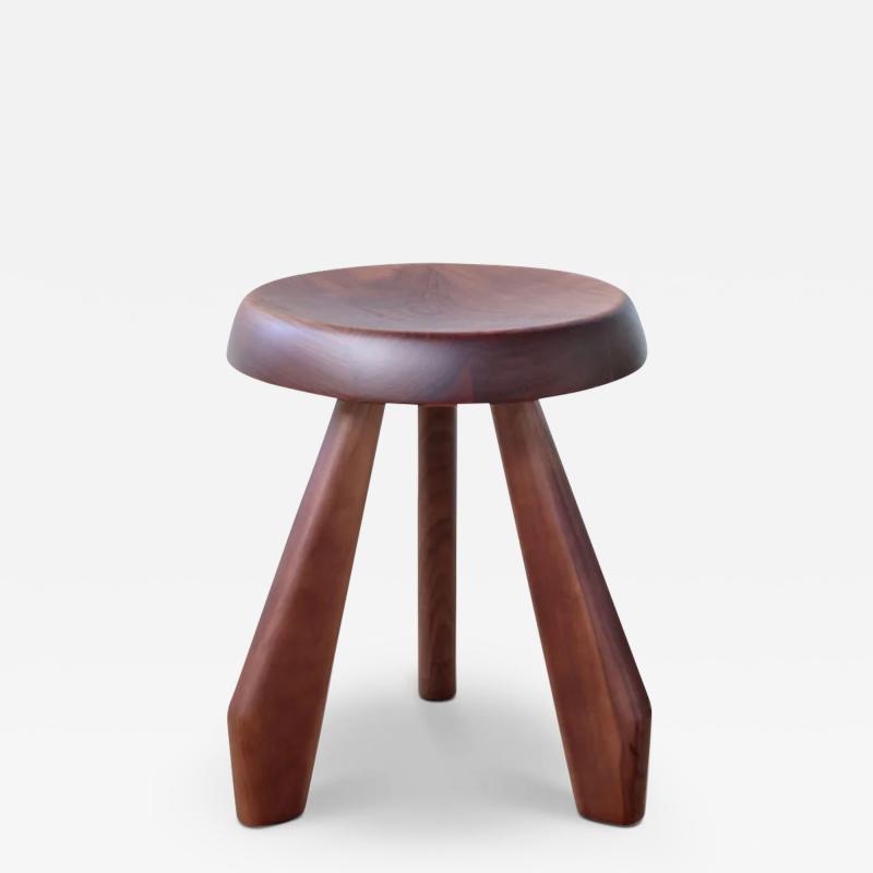 Charlotte Perriand CHARLOTTE PERRIAND TABOURET MERIBEL STOOL IN WALNUT