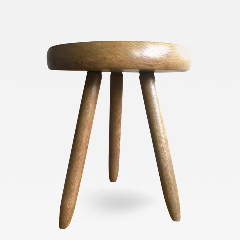 Charlotte Perriand Charlotte Perriand 1950s High Tripod Ash Tree Stool in Vintage Condition