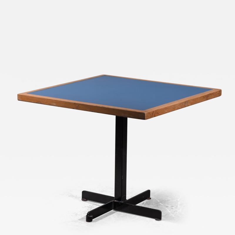 Charlotte Perriand Charlotte Perriand blue laminate and pine Cafe Table Les Arcs France 1960s