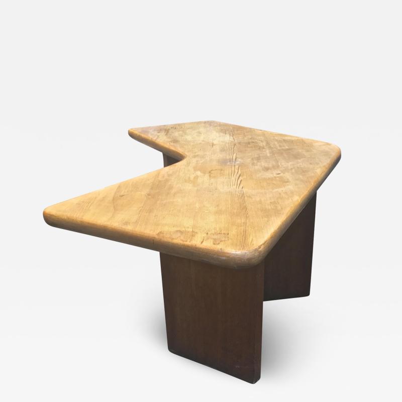 Charlotte Perriand Charlotte Perriand brutalist pine forme libre desk in vintage condition