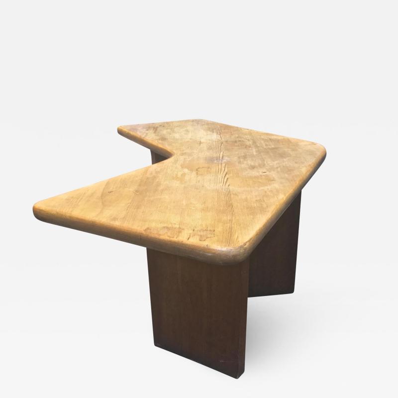 Charlotte Perriand Charlotte Perriand brutalist pine forme libre desk in vintage condition