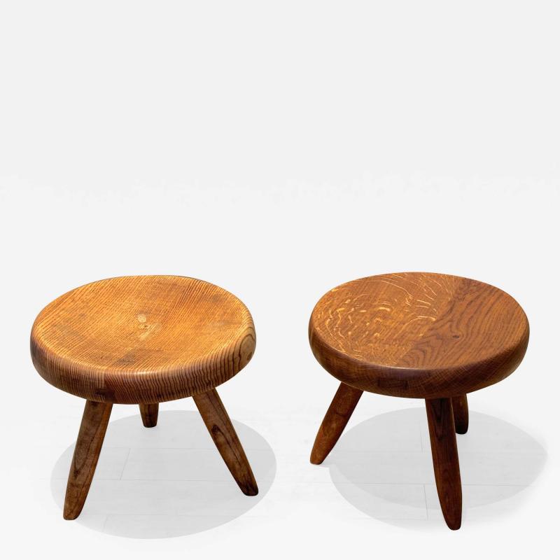 Charlotte Perriand Charlotte Perriand pair of genuine vintage berger tripod stools