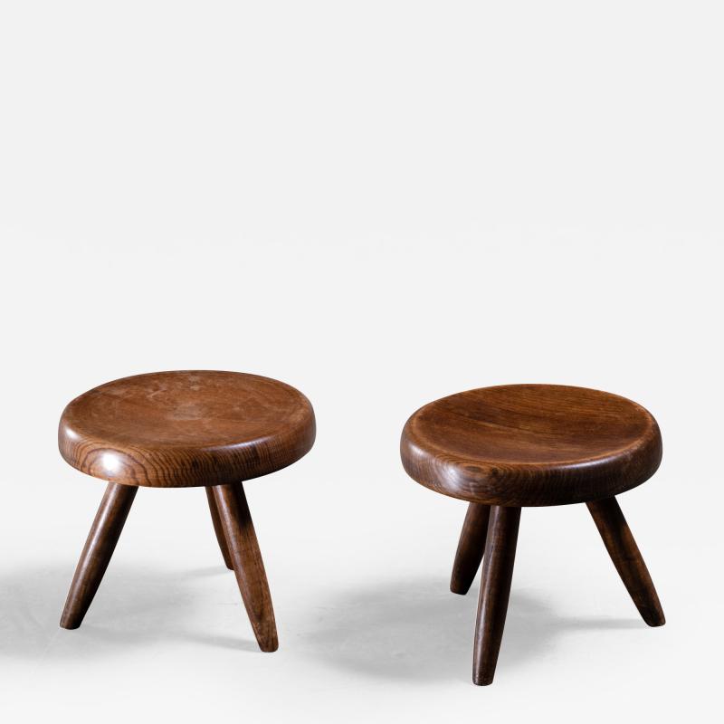 Charlotte Perriand Charlotte Perriand pair of low stools