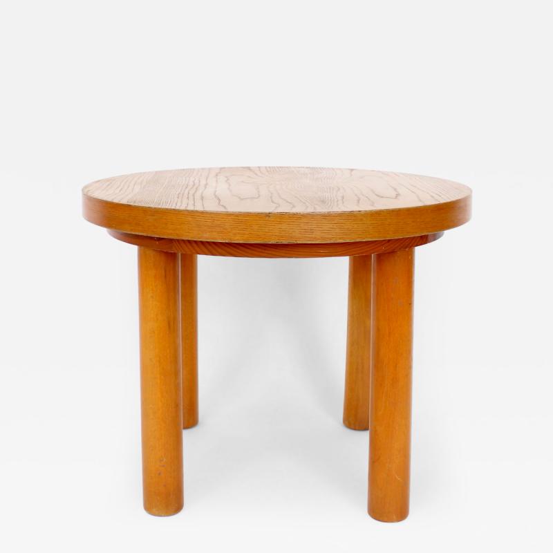 Charlotte Perriand Charlotte Perriand round small coffee table or side table in pine wood