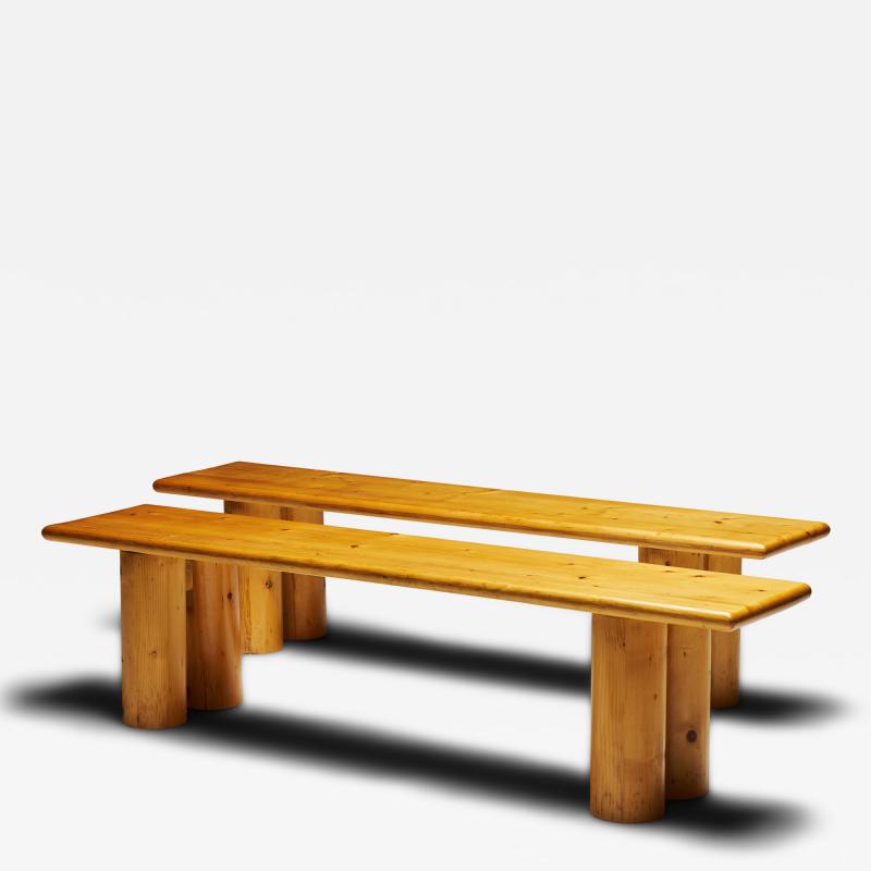 Charlotte Perriand European Pine Bench In the Manner of Charlotte Perriand France c 1960