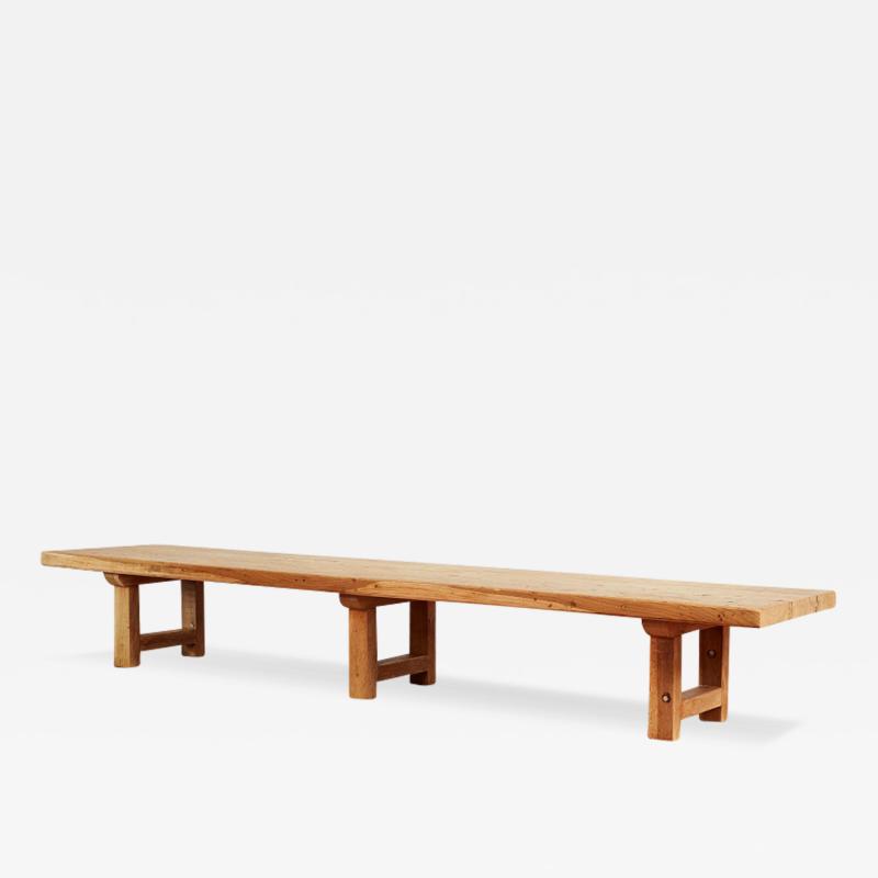 Charlotte Perriand LARGE OAK COFFEE TABLE BENCH FRANCE 1950S