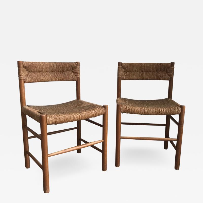 Charlotte Perriand Pair of Dordogne Chairs for Sentou 1950s