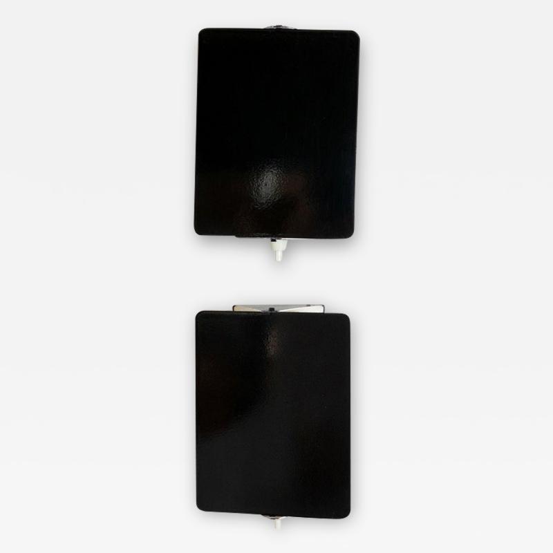 Charlotte Perriand Pair of Mid Century Modern Black Cp1 Sconces by Charlotte Perriand in Aluminum