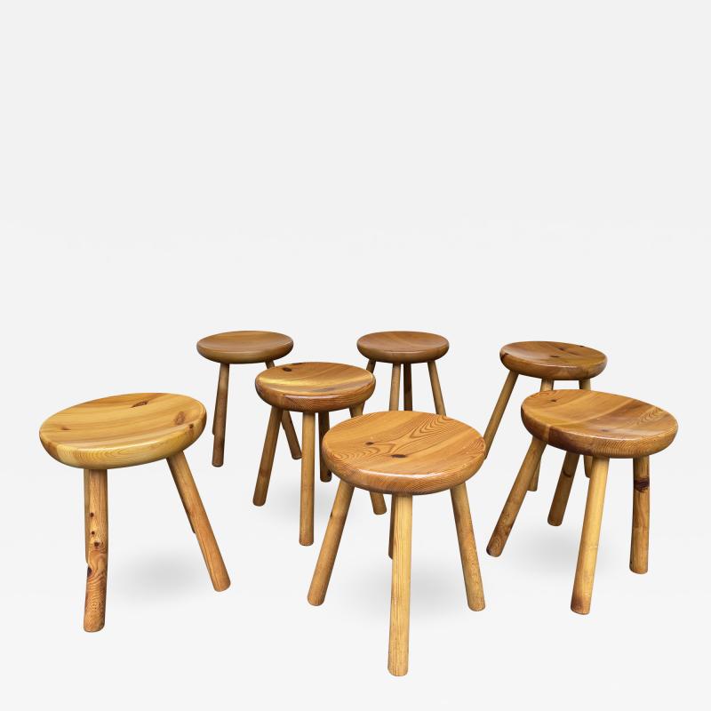 Charlotte Perriand Pine Stool attributed to Charlotte Perriand France 1960s