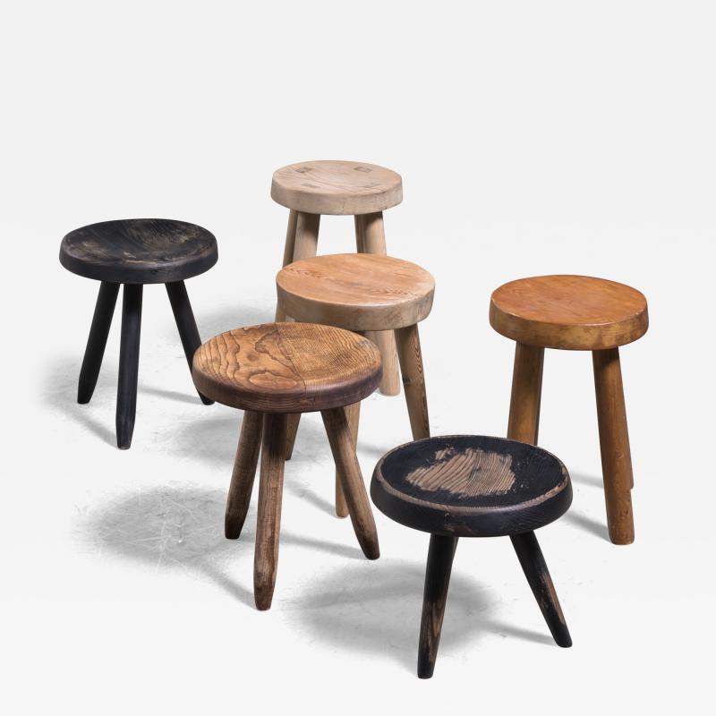 Charlotte Perriand Set of 6 Charlotte Perriand stools