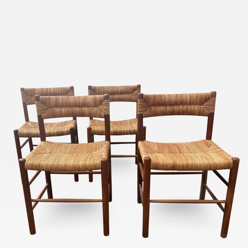 Charlotte Perriand Set of four Dordogne Charlotte Perriand chairs for Sentou 1960s