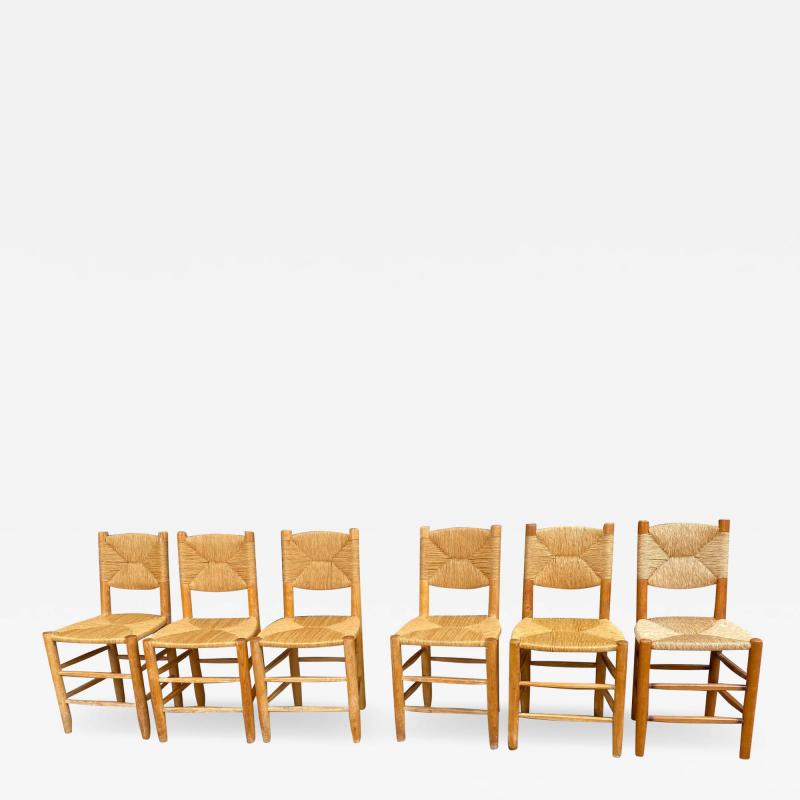 Charlotte Perriand Six Bauche Chairs by Charlotte Perriand