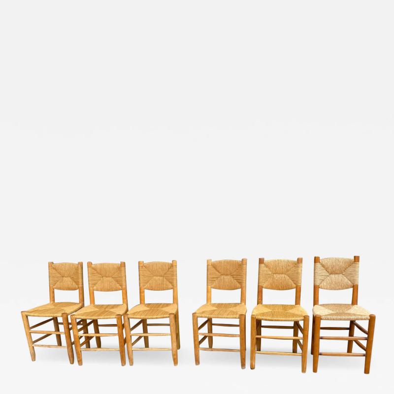 Charlotte Perriand Six Bauche Chairs by Charlotte Perriand