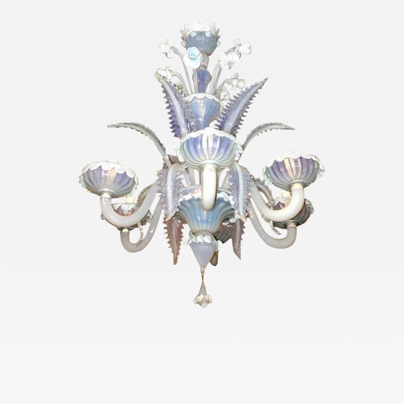 Charming Blue Murano Glass Chandelier Venice 1960