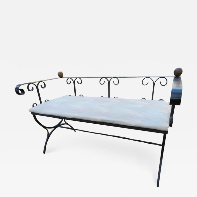 Charming Minimal Design Scroll Iron Bench