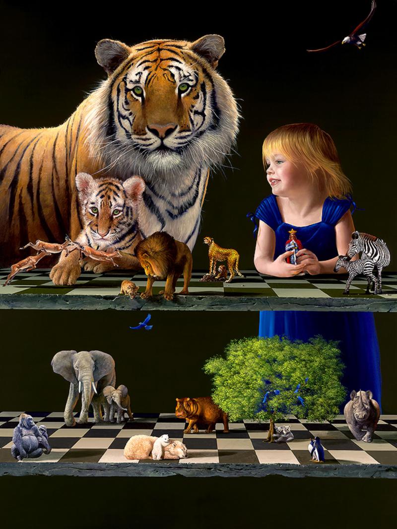 Check Mate Contemporary Giclee Painting by Dario Campanile