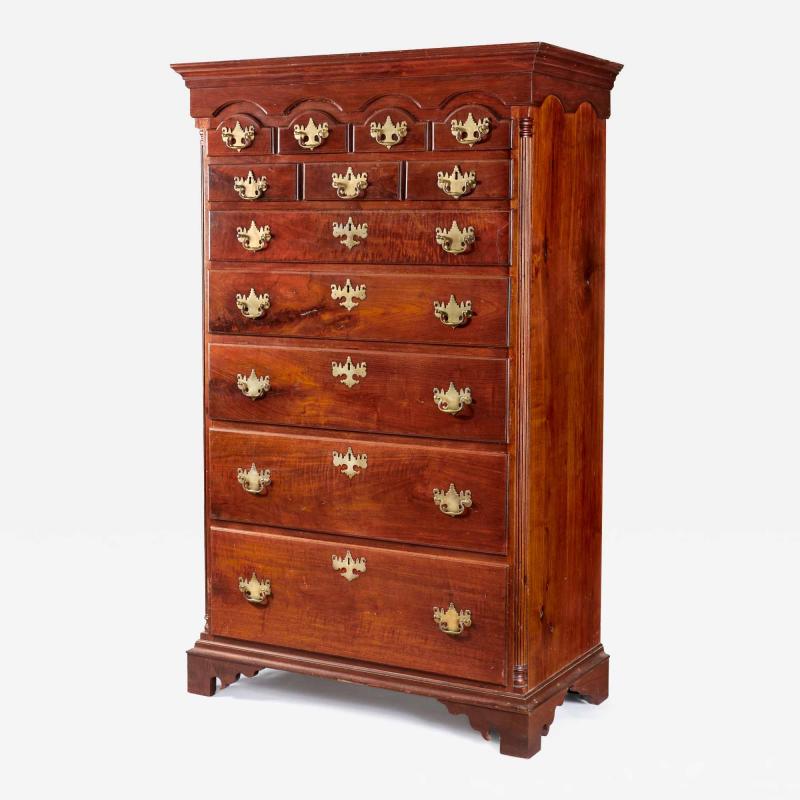 Chester County Pennsylvania Tall Chest with Arched Drawers