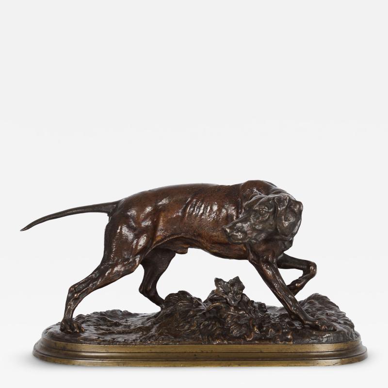 Chien Braque a la Feuille Pierre Jules Mene