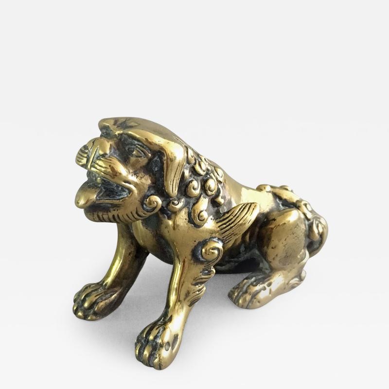 Chinese Bronze Winged Lion Scroll Weight