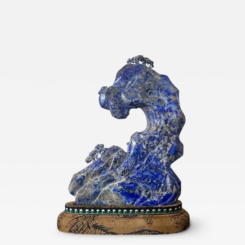 Chinese Carved Lapis Lazuli Scholar Stone