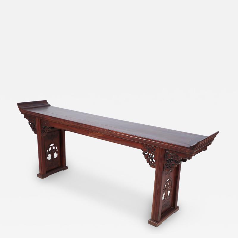 Chinese Carved Wooden Altar Table Console