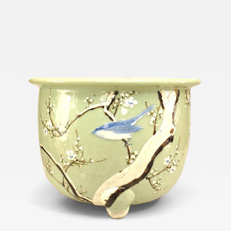 Chinese Celadon Porcelain Pot with Bird