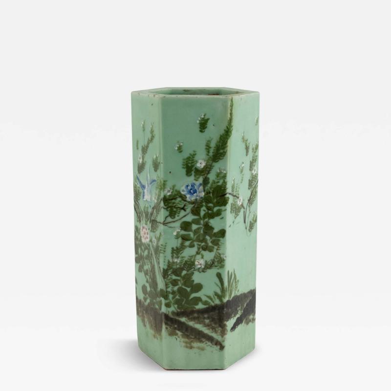 Chinese Celadon Porcelain Umbrella Stand