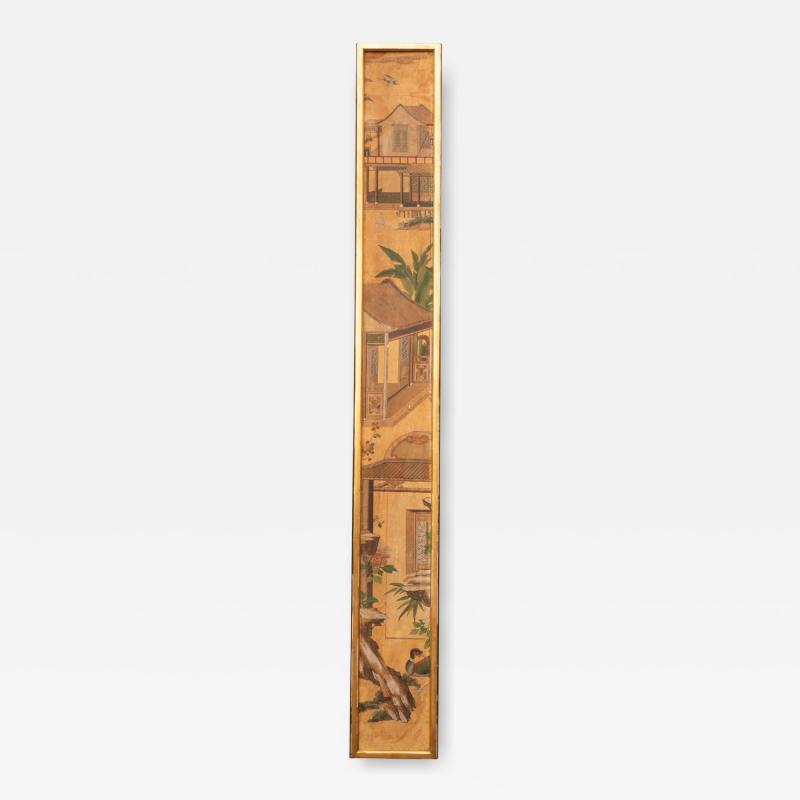 Chinese Export 18th Century Wallpaper Framed Panel