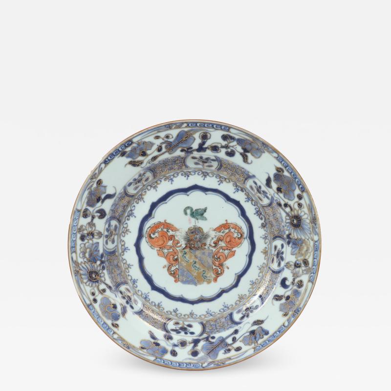 Chinese Export Armorial Plate c 1730