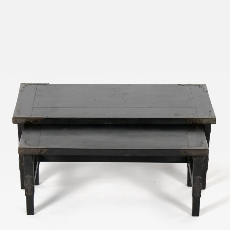 Chinese Export Ebonized low Nesting Tables